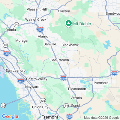 Map for San Ramon, CA