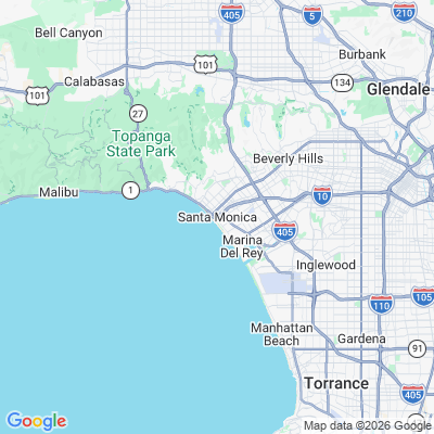 Map for Santa Monica, CA
