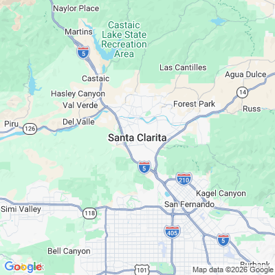 Map for Santa Clarita, CA