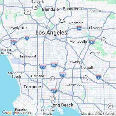 Map for South Gate, CA