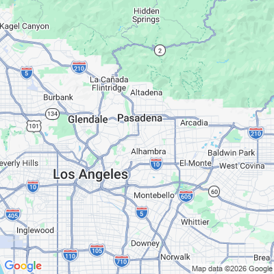 Map for South Pasadena, CA