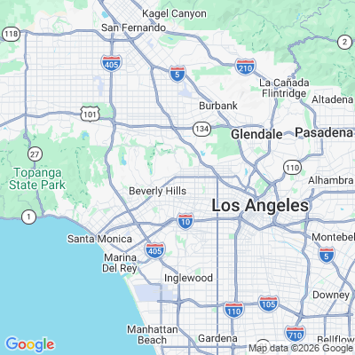 Map for West Hollywood, California, CA
